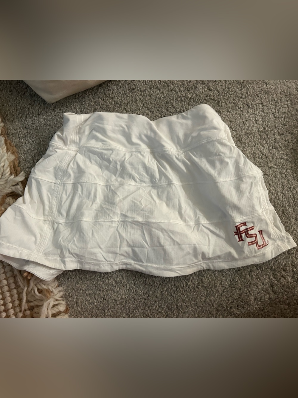 FSU Lululemon white tennis skirt with shorts - Florida State University